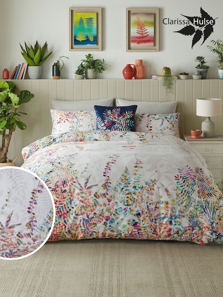 Clarissa Hulse Cream Cascading Kaleidoscope 100% Cotton Duvet Cover and Pillowcase Set (615594) | €86 - €159