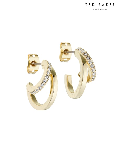 Kultainen/kullanvärinen Tone - Ted Baker HELIAS: Crystal Multi Hoop -korvakorut (615704) | €55