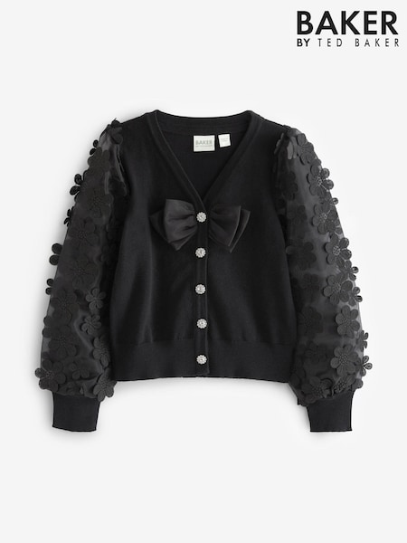 Schwarz - Baker By Ted Baker 3d Blumen-Strickjacke​​​​​​​ (615917) | 25 € - 30 €