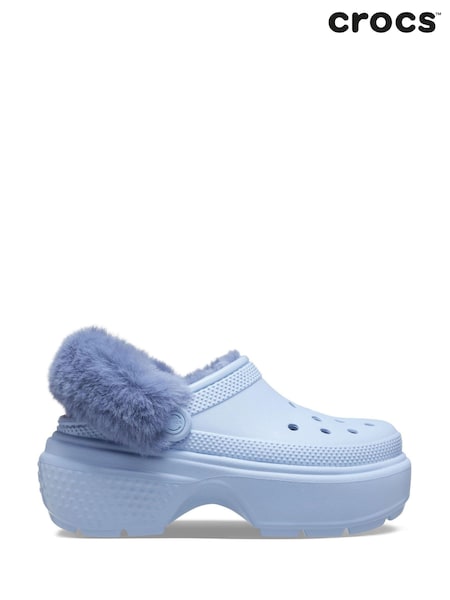 أزرق - حذاء شتوي بنعل سميك مبطن تشكيلة Stomp من Crocs (616176) | ‏20 ر.ع.‏