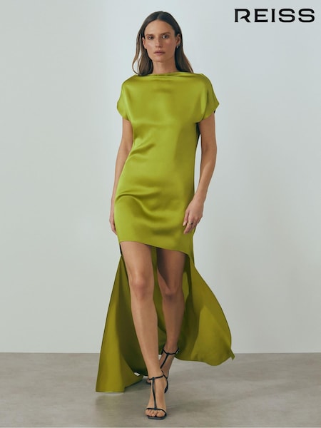 Reiss Eloise Italian Satin High-low Mini Dress (616372) | 756 €