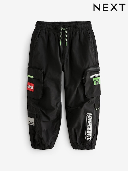 Black Minecraft Cargo Trousers (4-14yrs) (616421) | 77 QAR - 88 QAR