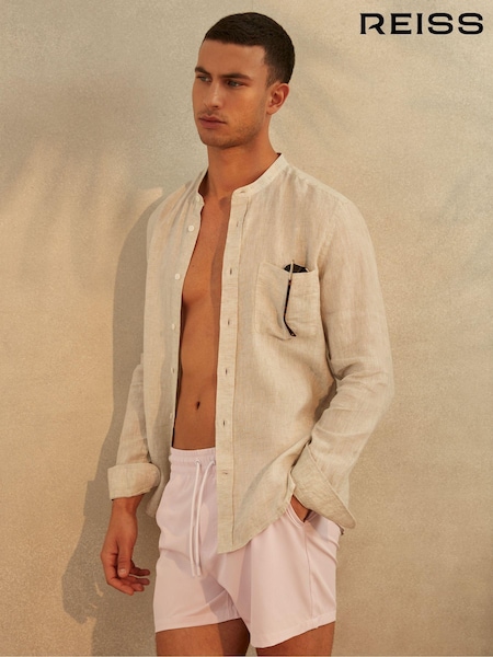 Reiss Pale Pink Shore Plain Drawstring Waist Swim Shorts (616485) | €88