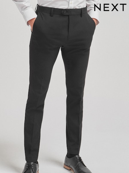 Black Super Skinny Fit Stretch Smart Trousers (616499) | 59 QAR