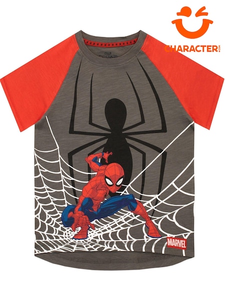 Character Red/Grey Spiderman Short Sleeve 100% Cotton T-Shirt (616518) | ‏41 د.إ.‏