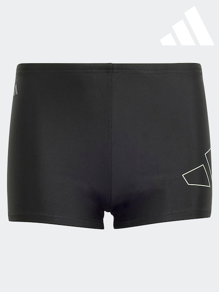 Black Dark - adidas Performance Big Bars Swim Boxer Shorts (616921) | ‏4 ر.ع.‏