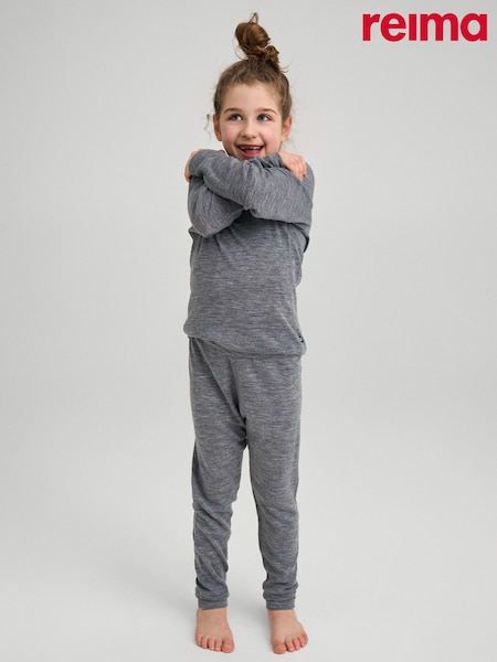 Grey - Reima Wool Set Kinsei Base Layer