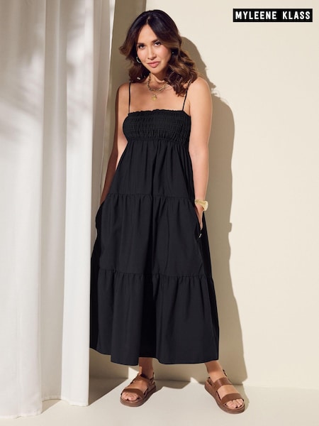 Myleene Klass Black Smock Cotton Poplin Dress (617097) | €29