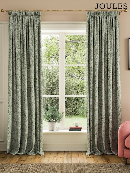 Joules Twilight Ditsy Lined Pencil Pleat Curtains