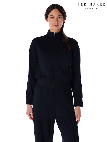 Black - Ted Baker Sport Tailored Cut Scuba Jacket