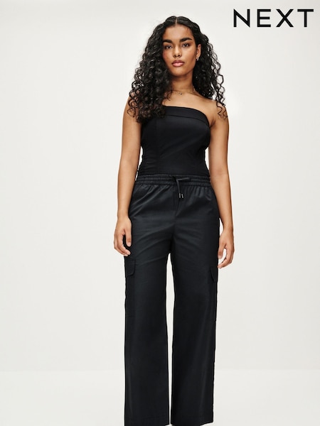 Schwarz - Wide Leg Cargo Trousers (617660) | 24 €