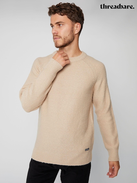 Threadbare Natural Crew Neck Raglan Sleeve Knitted Jumper (617668) | R$ 325
