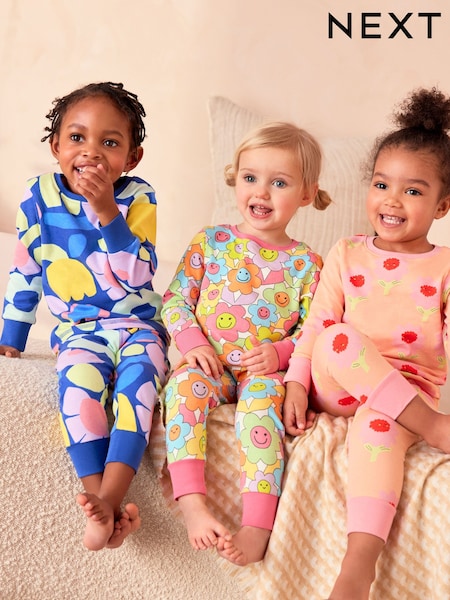 Personnage multicolore brillant - Printed Long Sleeve 100% Cotton Snuggle Pyjamas 3 Pack (9mths-10yrs) (617945) | € 28 - € 35