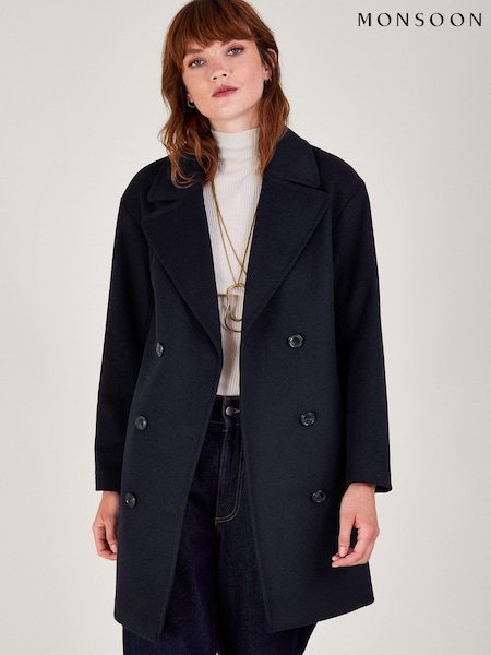 Monsoon Madi Short Double Breasted Coat (618050) | €106