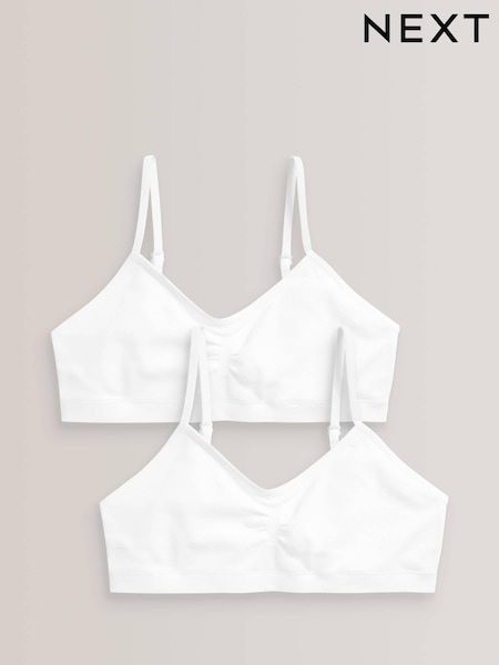 Weiß - 2 Pack Seam Free Crop Tops (7-16yrs) (618098) | 11 €