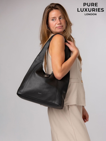 Crno - Pure Luxuries London 'evora' Leather Shoulder Bag