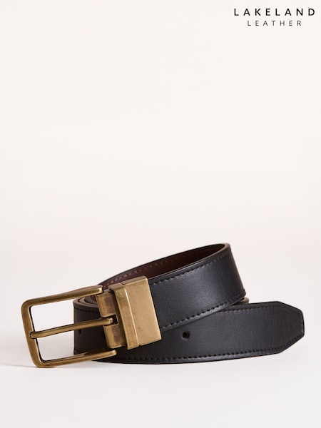 블랙 - Regular Lakeland Leather Calderton Reversible Belt