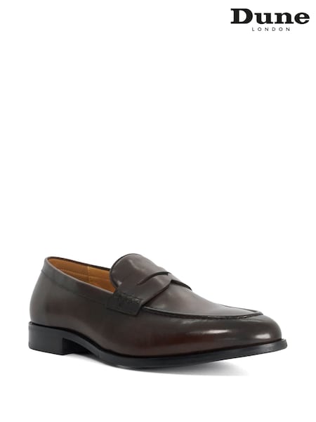 Dark Brown - Standard Fit Dune London Skylers Loafers