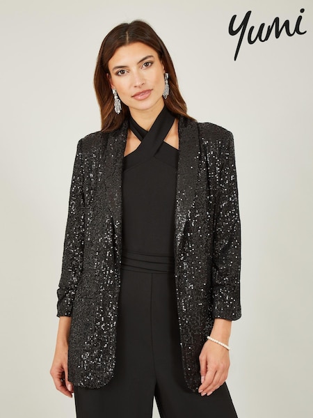 Svart - Yumi Sequin Blazer With Pockets (618639) | kr1 260