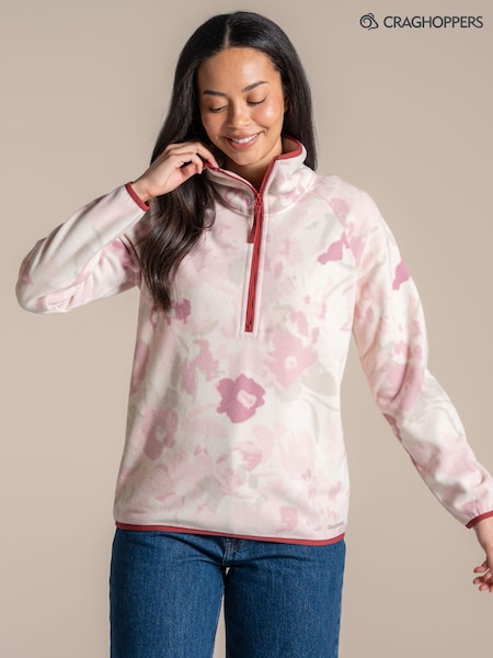 Pink - Craghoppers Reedmace Half Zip Fleece