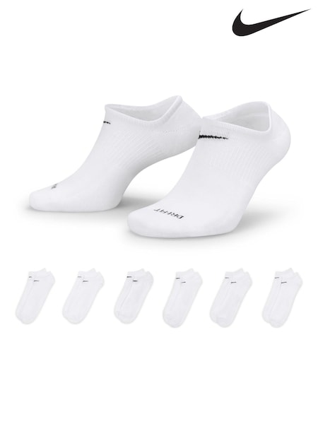 Nike White Everyday Lightweight Training No Show Socks 6 Pack (618892) | €22.50
