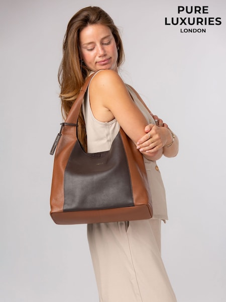 Brown - Pure Luxuries London Nina Leather Shoulder Bag