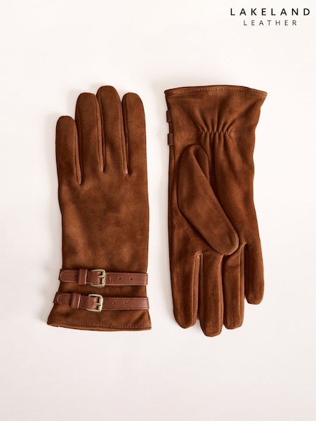 Marrón - Lakeland Leather Twin Buckle Ii Gloves