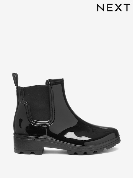 Black Patent Ankle Wellington Boots (619914) | € 21