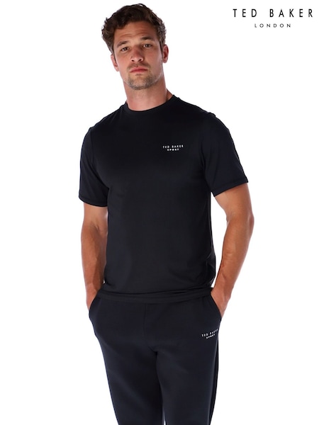 Black - Regular Ted Baker Sport Essential Active T-shirt