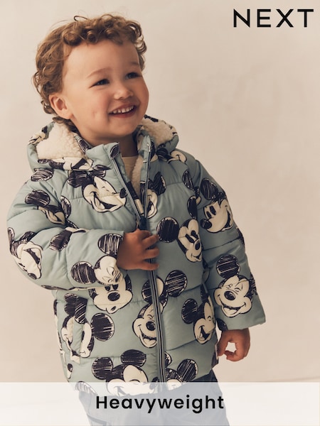 أزرق فاتح - Mickey Borg Lined Padded Coat (3mths-7yrs) (620133) | ‏97 ر.ق. - ‏110 ر.ق.