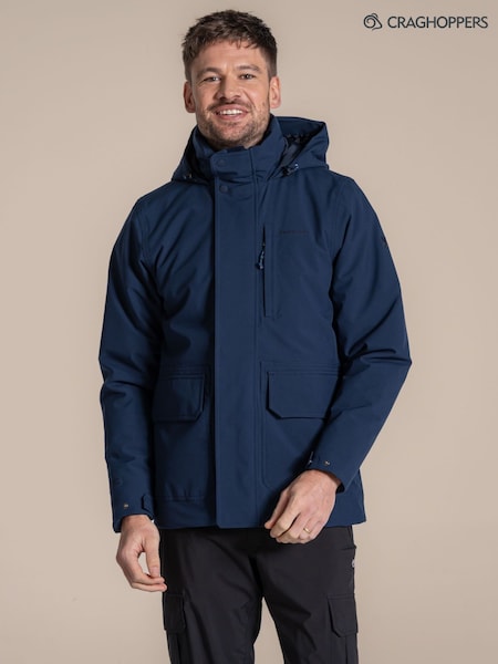Mėlyna - Regular Craghoppers X National Trust Padley Ii Insulated Waterproof Jacket