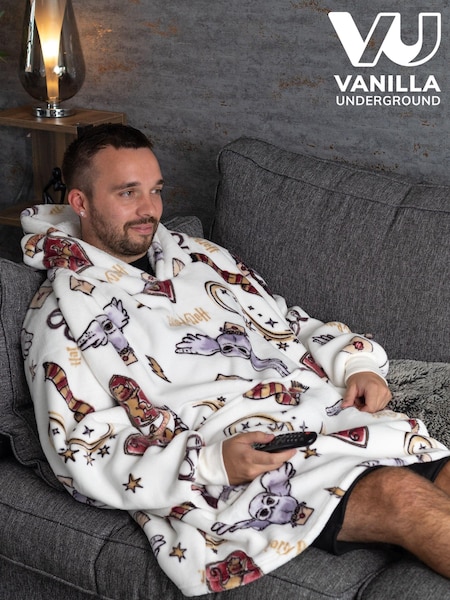 Vanilla Underground White Harry Potter Adult Blanket Hoodie (620251) | $116