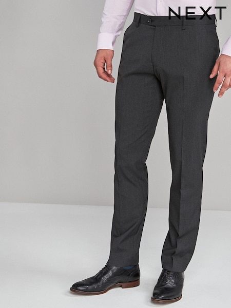Charcoal Grey Slim Fit Stretch Smart Trousers (620461) | €32