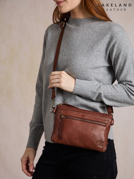 Smeđa - Lakeland Leather Wetherall Cross-body Bag