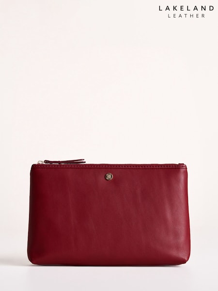Կարմիր - Lakeland Leather Grasmere Zip Pouch