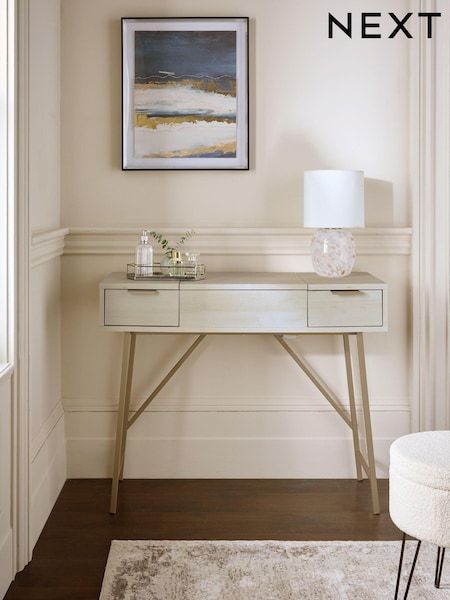 White Bronx Oak Effect 2 Drawer Dressing Table (621062) | €365