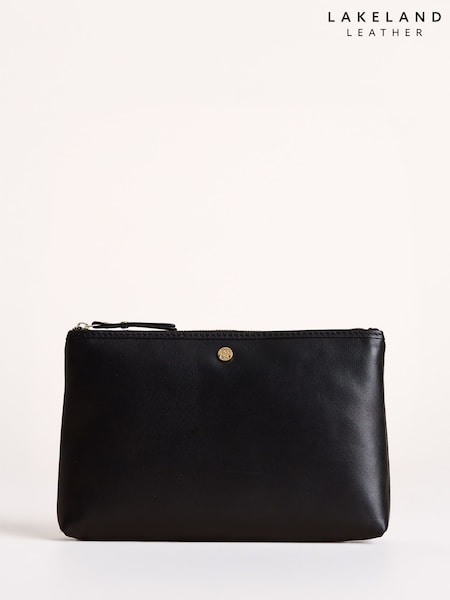 שחור - Lakeland Leather Grasmere Zip Pouch