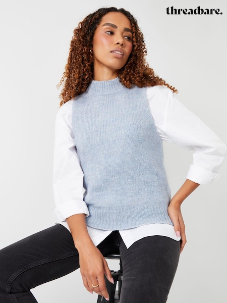 Threadbare Blue Crew Neck Jumper Tank Top (621230) | €13