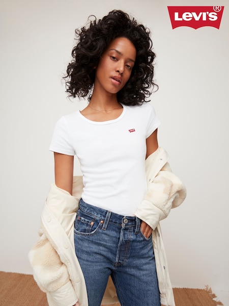 Valkoinen - Levi's® 100% Cotton The Perfect T-Shirt (621285) | €39