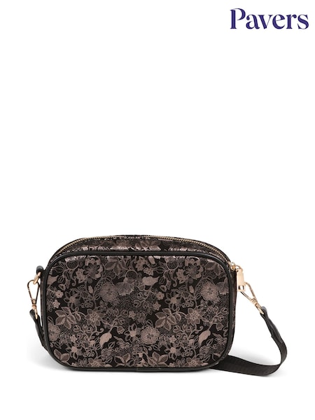 Pavers Grey Floral Shoulder Bag (621496) | R$ 275