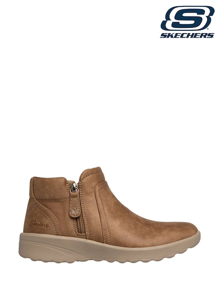 Light Brown - Skechers Lovely Vibe Forever Mine Ankle Boots