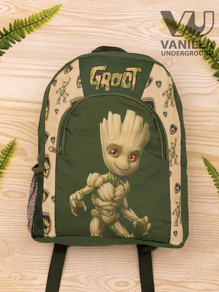 Vanilla Underground Green Marvel Unisex Kids Groot Guardian Of The Galaxy Backpack (621668) | AED64