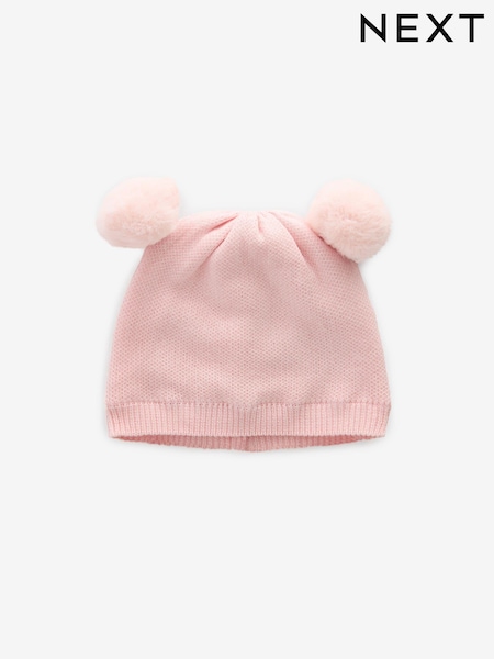 Pink Baby Delicate Double Pom Hat (0mths-2yrs) (621747) | €7