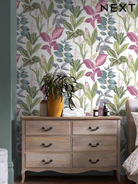 Fantasy Rainforest Leaves Multi 10m Wallpaper