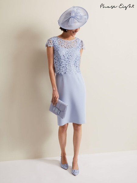 Phase Eight Blue Daisy Lace Double Layer Dress (621972) | €242