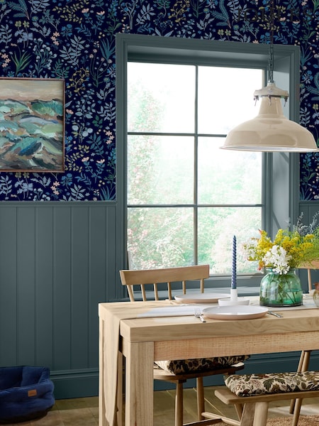 Papel pintado con estampado floral Holcombe de Joules