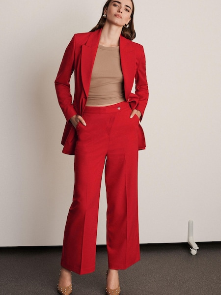 Red Asymmetric Wide Leg Trousers (622266) | €12
