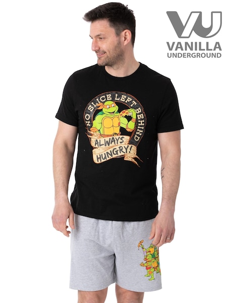Vanilla Underground Black Mens Ninja Turtles Printed Pyjamas (622328) | €36