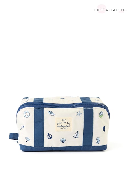 Cape Cod - The Flat Lay Co. Marshmallow Flat Lay Makeup Box Bag