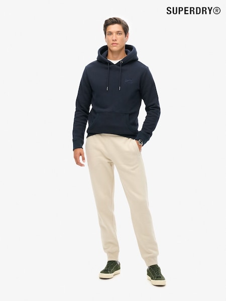 Superdry Navy Blue Essential Slim Fit Logo Hoodie (622642) | 272 QAR